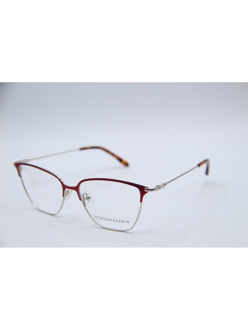 Bcbgmaxazria Henlry Red Silver Havana Authentic Eyeglasses 54-15